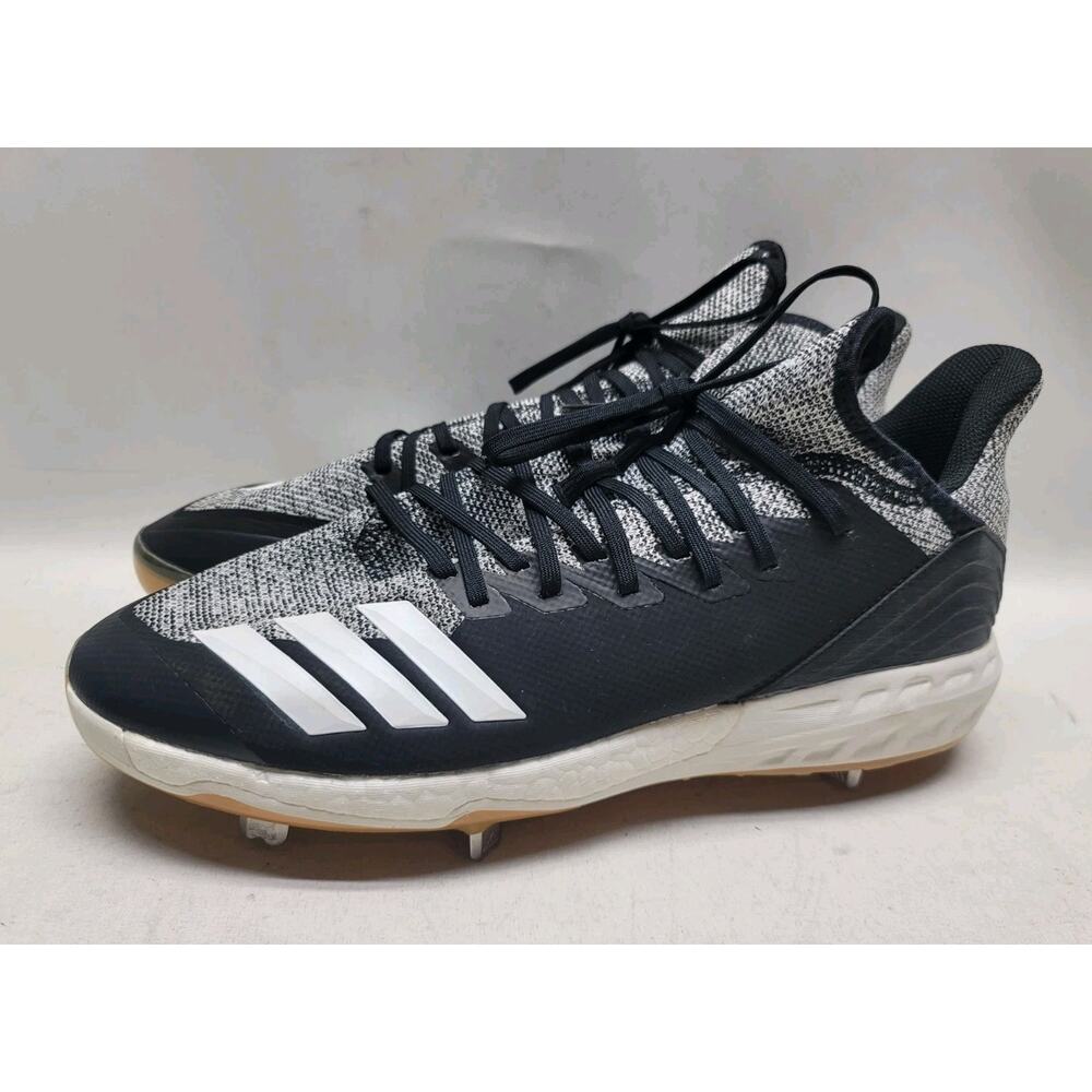 Adidas Icon 4 Gray Black Men's 13 Baseball Cleat Shoes F36439 New